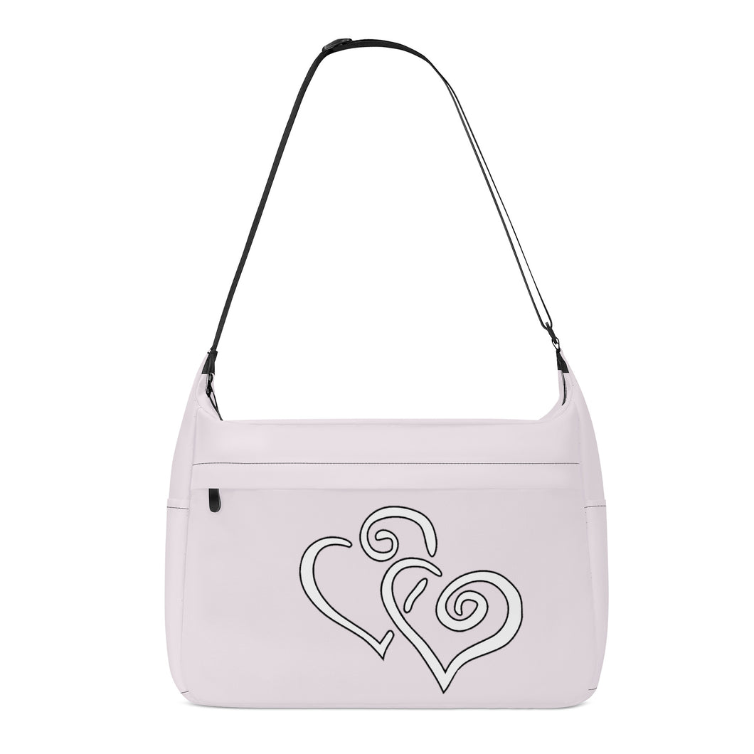 Ti Amo I love you - Exclusive Brand - Prim - Double White Heart - Journey Computer Shoulder Bag