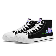 Load image into Gallery viewer, Ti Amo I love you  - Exclusive Brand - Black - 3 Owls - High-Top Canvas Shoes - White
