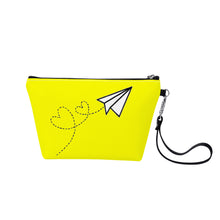 Load image into Gallery viewer, Ti Amo I love you - Exclusive Brand - Yellow - Paper Airplane - Sling Cosmetic Bag
