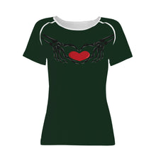 Load image into Gallery viewer, Ti Amo I love you - Exclusive Brand  - Celtic - Skeleton Hands with Heart  -Women&#39;s T shirt
