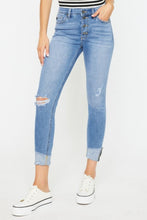 Load image into Gallery viewer, Kancan Distressed Cat&#39;s Whiskers Button Fly Jeans
