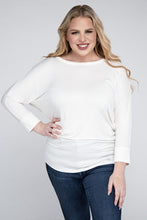 Load image into Gallery viewer, Plus Luxe Rayon Boat Neck 3/4 Sleeve Top
