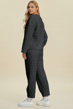 Load image into Gallery viewer, Double Take Full Size Texture Round Neck Long Sleeve Top and Pants Set
