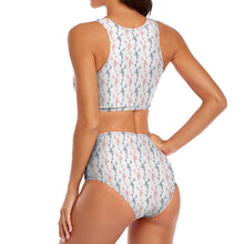 Load image into Gallery viewer, Ti Amo I love you - Exclusive Brand - Split 2pc Strappy Swimsuit
