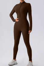 Load image into Gallery viewer, Half Zip Mock Neck Active Jumpsuit
