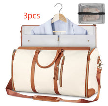 Load image into Gallery viewer, Womens Large Capacity Travel Duffle Bag  Folding Suit Bag Waterproof Clothes Handbag Totes
