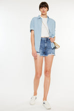 Load image into Gallery viewer, Kancan Distressed Raw Hem High Waist Denim Shorts
