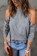 Load image into Gallery viewer, Cold Shoulder Long Sleeve Sweatshirt
