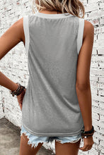 Load image into Gallery viewer, Gray Ribbed V Neck Tank
