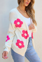 Load image into Gallery viewer, Rose Red Flower Pattern Open Front Cardigan
