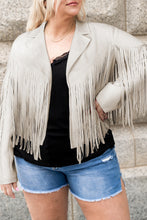 Load image into Gallery viewer, Plus Size Fringe Open Front Jacket
