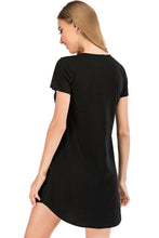 Load image into Gallery viewer, Graphic Round Neck Short Sleeve Lounge Dress
