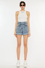 Load image into Gallery viewer, Kancan Ultra High Rise Paperbag Denim Shorts
