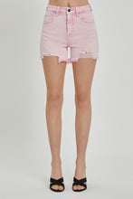 Load image into Gallery viewer, RISEN High Rise Distressed Denim Shorts
