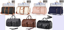 Load image into Gallery viewer, Womens Large Capacity Travel Duffle Bag  Folding Suit Bag Waterproof Clothes Handbag Totes
