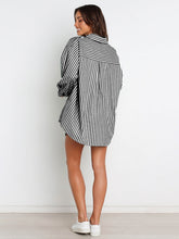 Load image into Gallery viewer, Striped Dropped Shoulder Shirt and Shorts Set
