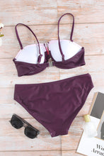 Load image into Gallery viewer, Contrast Spaghetti Strap Bikini Set
