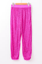 Load image into Gallery viewer, Rose Tie High Waist Sequin Jogger Pants
