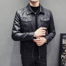 Load image into Gallery viewer, Mens Fall Winter Quilted Casual Leather Jacket
