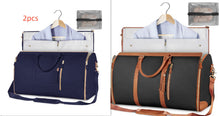 Load image into Gallery viewer, Womens Large Capacity Travel Duffle Bag  Folding Suit Bag Waterproof Clothes Handbag Totes
