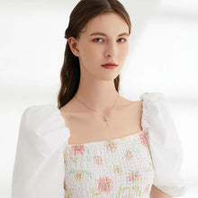 Load image into Gallery viewer, Womens Moving Cupid Heart Angel Wings Tassel Necklace With Crystal Clavicle Chain
