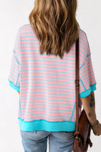 Load image into Gallery viewer, Striped Round Neck Half Sleeve T-Shirt
