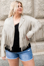 Load image into Gallery viewer, Plus Size Fringe Open Front Jacket
