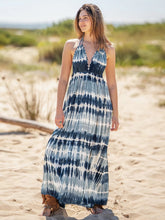 Load image into Gallery viewer, Tie-Dye Halter Neck Sleeveless Dress
