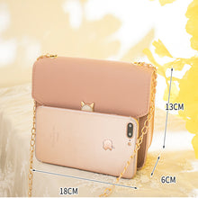 Load image into Gallery viewer, Small Messenger Cute Cat Tassel Decoration Chain One Shoulder Small Square Casual Messenger Bag
