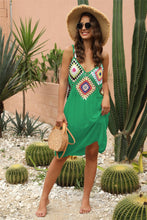 Load image into Gallery viewer, Geometric V-Neck Spaghetti Strap Cover Up Dress
