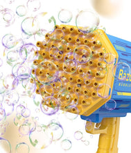 Load image into Gallery viewer, Bubble Machine Gun Rocket with 69 Holes, Automatic Blower and Light Toy
