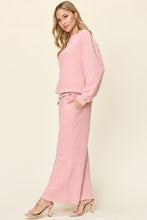 Load image into Gallery viewer, Double Take Full Size Texture Long Sleeve Top and Pants Set
