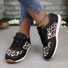 Load image into Gallery viewer, Tied Printed PU Leather Athletic Sneakers
