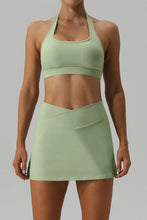 Load image into Gallery viewer, Halter Neck Tank and Slit Skirt Active Set
