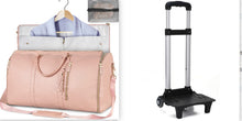 Load image into Gallery viewer, Womens Large Capacity Travel Duffle Bag  Folding Suit Bag Waterproof Clothes Handbag Totes
