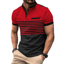 Load image into Gallery viewer, Mens V-neck Button Henley Shirt
