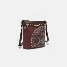 Load image into Gallery viewer, Nicole Lee USA Metallic Stitching Embroidery Inlaid Rhinestone Crossbody Bag
