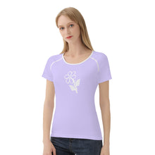 Load image into Gallery viewer, Ti Amo I love you - Exclusive Brand - Lilac - White Daisy - Women&#39;s T shirt
