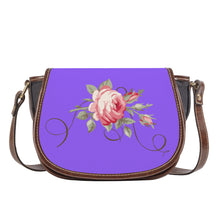 Load image into Gallery viewer, Ti Amo I love you - Exclusive Brand - Heliotrope 3 - Rose -  Saddle Bag
