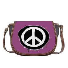 Load image into Gallery viewer, Ti Amo I love you - Exclusive Brand - Cannon Pink - Peace Sign - Saddle Bag
