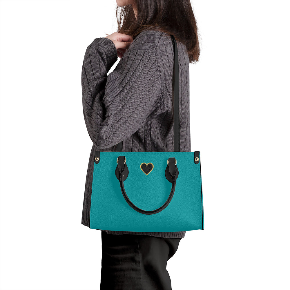 Ti Amo I love you - Exclusive Brand - Persian Green - Luxury Womens PU Tote Bag - Black Straps