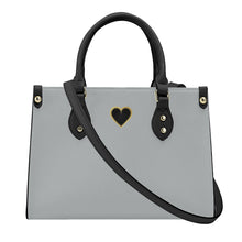 Load image into Gallery viewer, Ti Amo I love you - Exclusive Brand - Silver Sand - Luxury Womens PU Tote Bag - Black Straps
