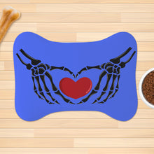 Load image into Gallery viewer, Ti Amo I love you - Exclusive Brand - Neon Blue - Skeleton Hands with Heart  - Big Paws Pet Rug
