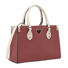 Load image into Gallery viewer, Ti Amo I love you - Exclusive Brand - Smoky Topaz - Luxury Womens PU Tote Bag - Cream Straps
