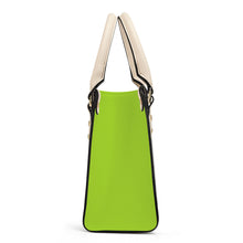 Load image into Gallery viewer, Ti Amo I love you - Exclusive Brand - Kiwi Green - Luxury Womens PU Tote Bag - Cream Straps
