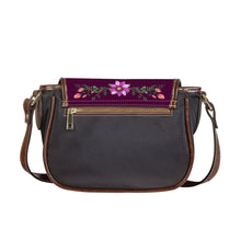 Load image into Gallery viewer, Ti Amo I love you - Exclusive Brand - Blackberry - Floral Bouquet - Saddle Bag
