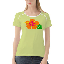 Load image into Gallery viewer, Ti Amo I love you - Exclusive Brand - Deco - Hawaiian Flower - Women&#39;s T shirt - Sizes XS-2XL
