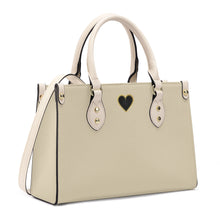 Load image into Gallery viewer, Ti Amo I love you - Exclusive Brand  - Grain Brown - Luxury Womens PU Tote Bag - Cream Straps
