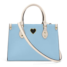 Load image into Gallery viewer, Ti Amo I love you - Exclusive Brand - Regent St Blue - Luxury Womens PU Tote Bag - Cream Straps
