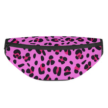 Load image into Gallery viewer, Ti Amo I love you - Exclusive Brand - Persian Pink with Cerise Leopard Spots - Fanny Pack
